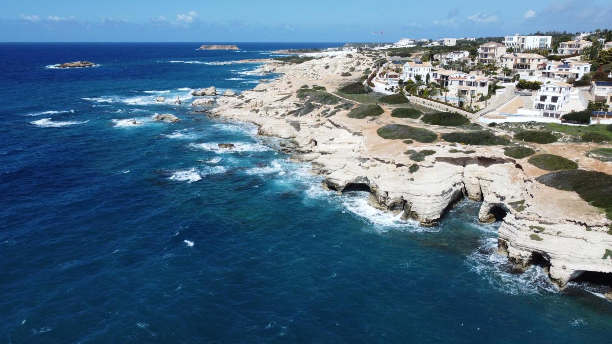 Ferienwohnung Eden Blue-Horizon 1B, Paphos, Sea View, Pool Konia Exterior foto